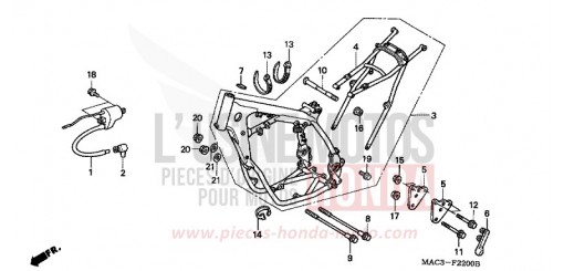 CARROSSERIE DE CHASSIS CR500R1 de 2001